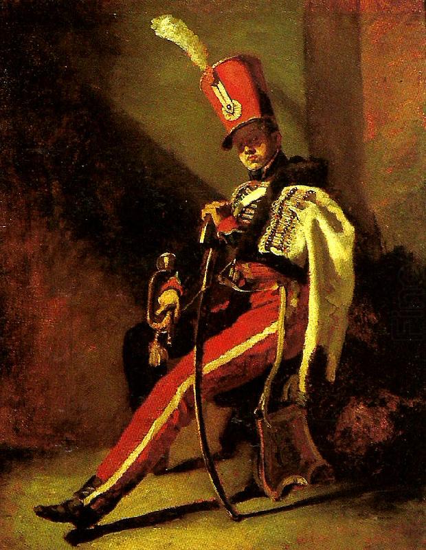 Theodore   Gericault trompette de hussards china oil painting image